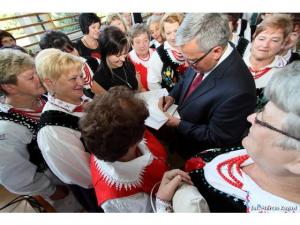 Wizyta prezydenta Bronisława Komorowskiego w Łące