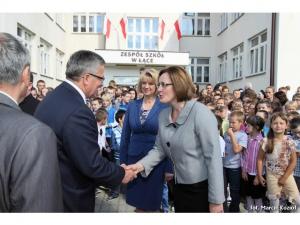 Wizyta prezydenta Bronisława Komorowskiego w Łące Wizyta prezydenta Bronisława Komorowskiego w Łące