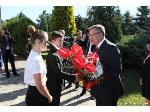 Wizyta prezydenta Bronisława Komorowskiego w Łące