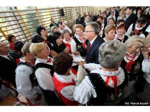 Wizyta prezydenta Bronisława Komorowskiego w Łące Wizyta prezydenta Bronisława Komorowskiego w Łące