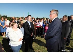 Wizyta prezydenta Bronisława Komorowskiego w Łące Wizyta prezydenta Bronisława Komorowskiego w Łące